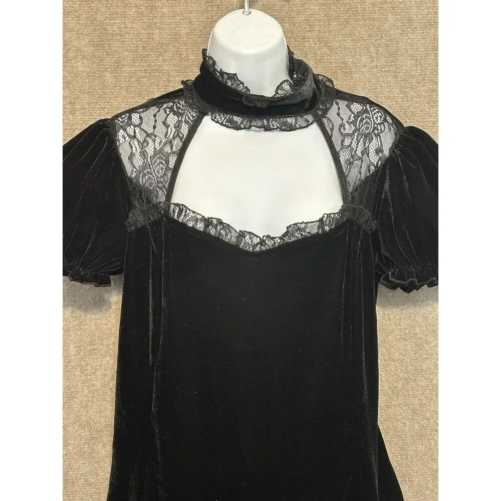 NWT Killstar Dress Sz XL Julienne Punk Goth Princess Cyber Pinup Witchy Velvet - Picture 9 of 16